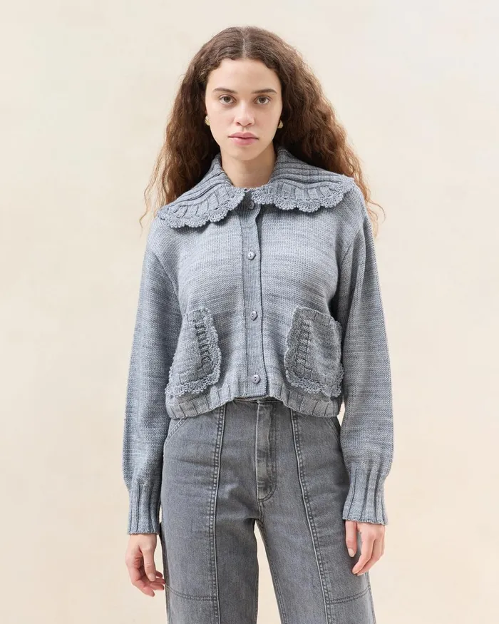 Women Knitwear Loeffler Randall Lo CreamBrown Collared Cardigan L Sweaters and Knits L Apparel Women Knitwear Loeffler Randall Lo CreamBrown Collared Cardigan L Sweaters and Knits L Apparel