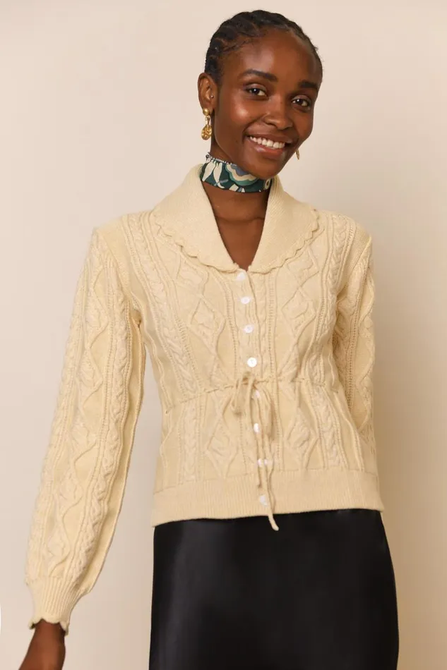 Women Knitwear RIXO Flora Cream