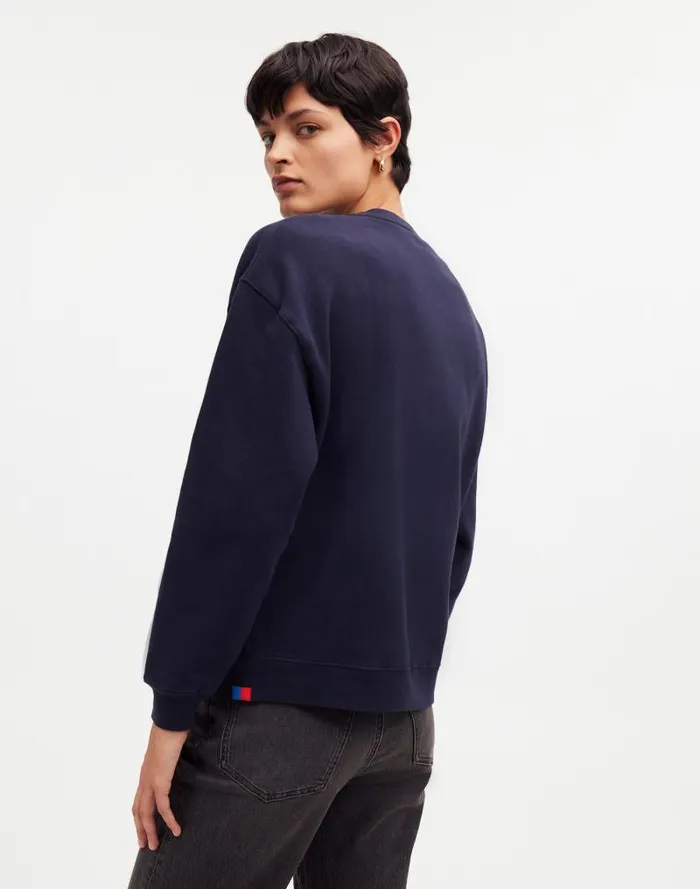 Women KULE Oversized Hello New York Sweatshirt Navy Madewell Tees