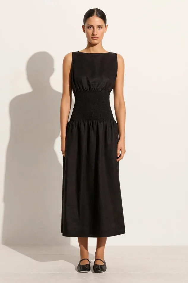 Women La Canella Midi Dress Black 8211 Final Sale Faithfull The Brand Dresses Women La Canella Midi Dress Black 8211 Final Sale Faithfull The Brand Dresses