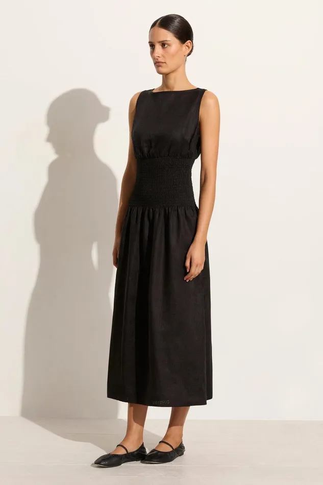 Women La Canella Midi Dress Black 8211 Final Sale Faithfull The Brand Dresses Women La Canella Midi Dress Black 8211 Final Sale Faithfull The Brand Dresses