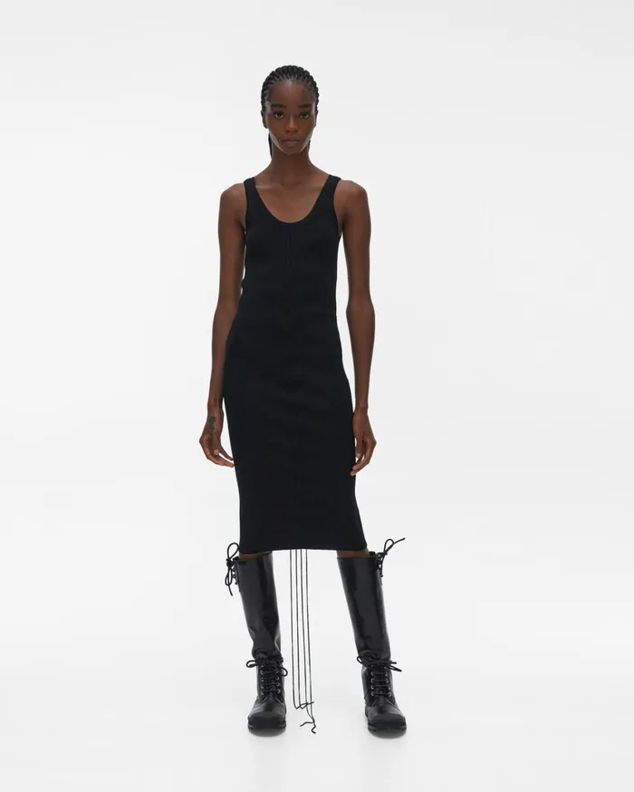 Women Lacing Dress Black Helmut Lang Dresses