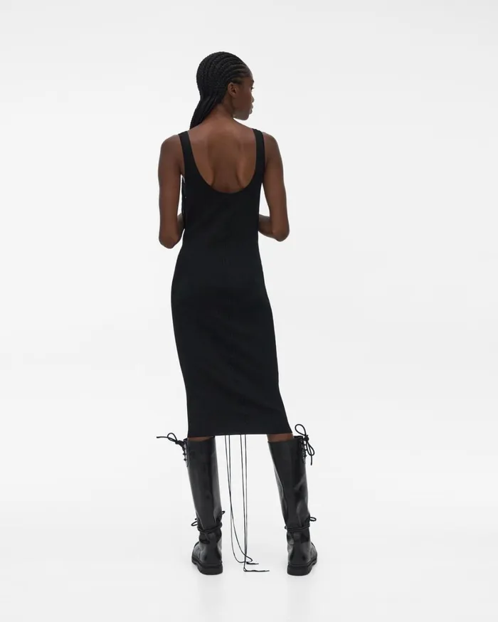 Women Lacing Dress Black Helmut Lang Dresses