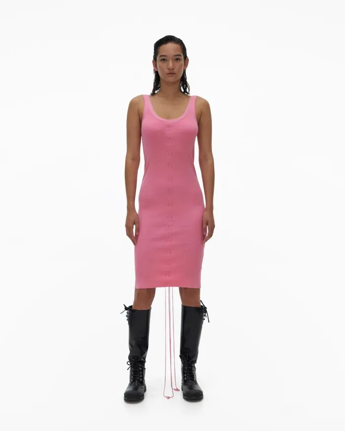 Women Lacing Dress Disco Pink Helmut Lang Dresses