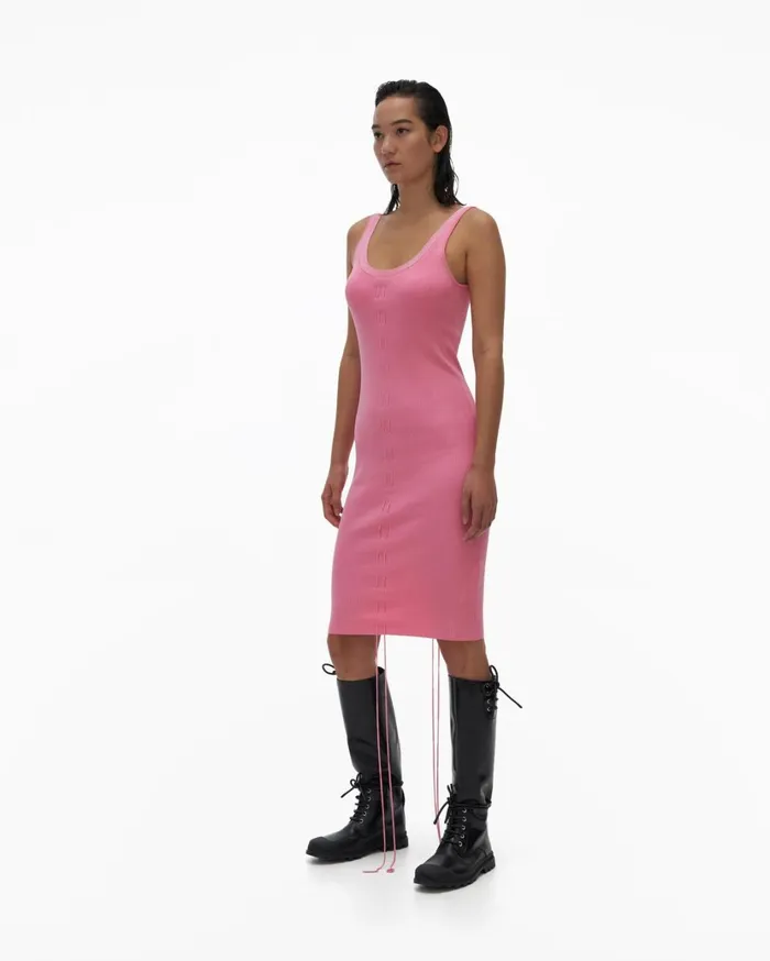 Women Lacing Dress Disco Pink Helmut Lang Dresses