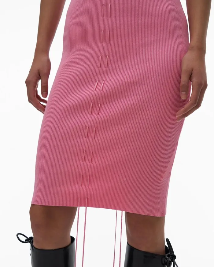 Women Lacing Dress Disco Pink Helmut Lang Dresses