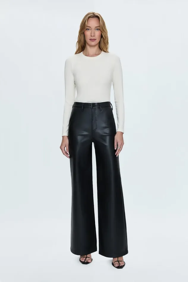 Women Lana High Rise Ultra Wide 8211 Slate Black Pistola Denim Pants