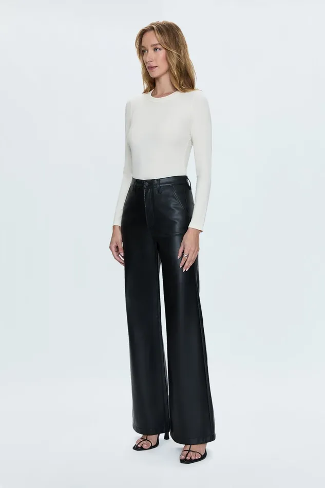 Women Lana High Rise Ultra Wide 8211 Slate Black Pistola Denim Pants