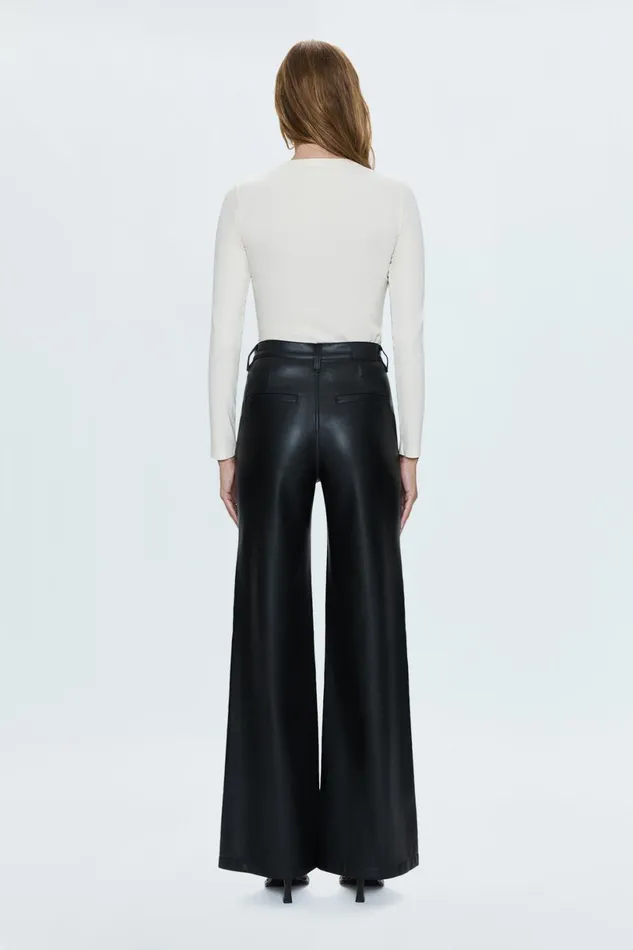 Women Lana High Rise Ultra Wide 8211 Slate Black Pistola Denim Pants