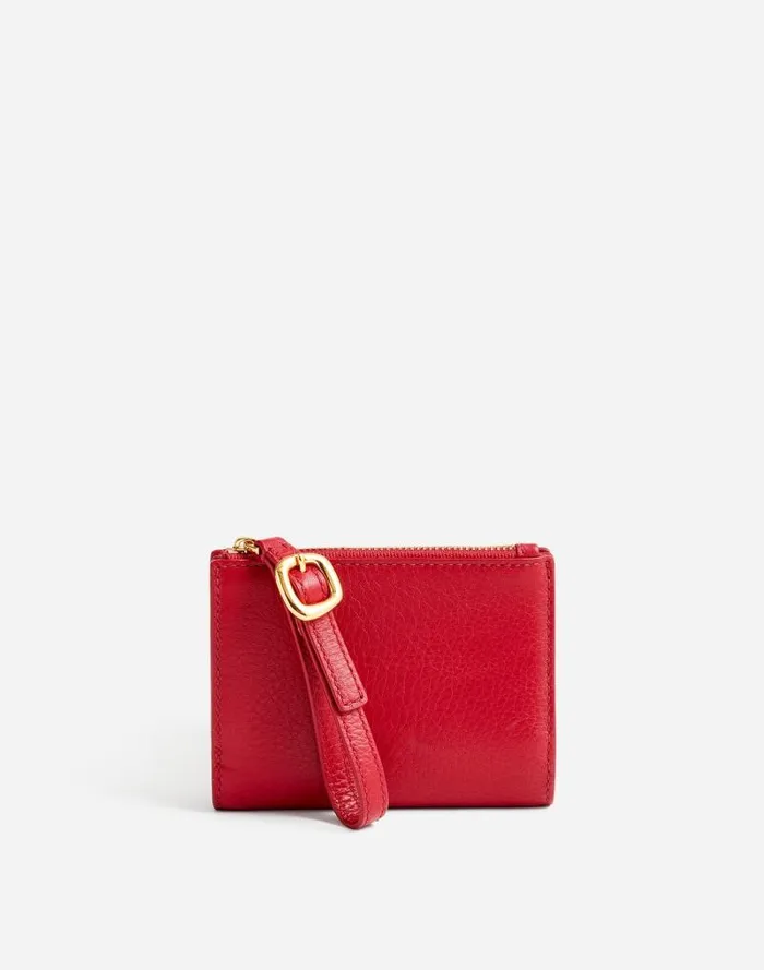 Women Leather Bifold Wallet Wristlet Bright Ember Madewell Pouches and Wallets Women Leather Bifold Wallet Wristlet Bright Ember Madewell Pouches and Wallets