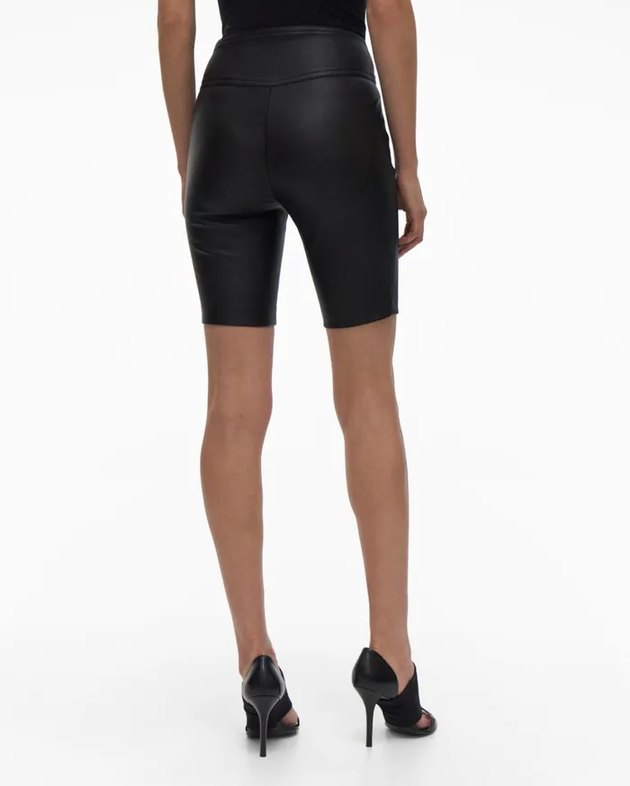 Women Leather Bike Short Onyx Helmut Lang Shorts