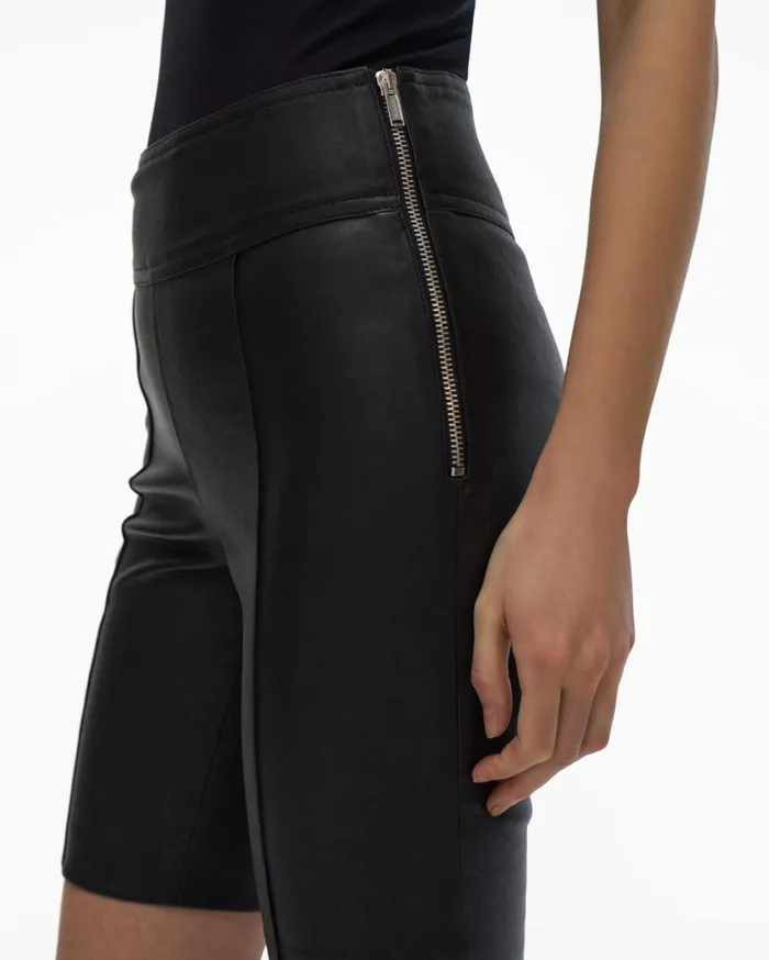 Women Leather Bike Short Onyx Helmut Lang Shorts