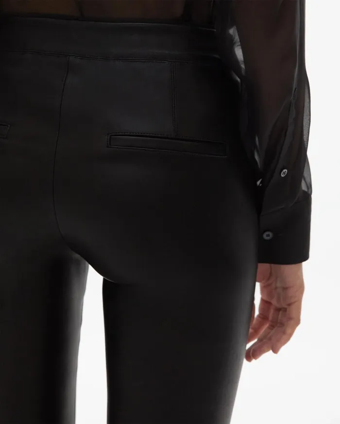 Women Leather Legging Black Helmut Lang Pants