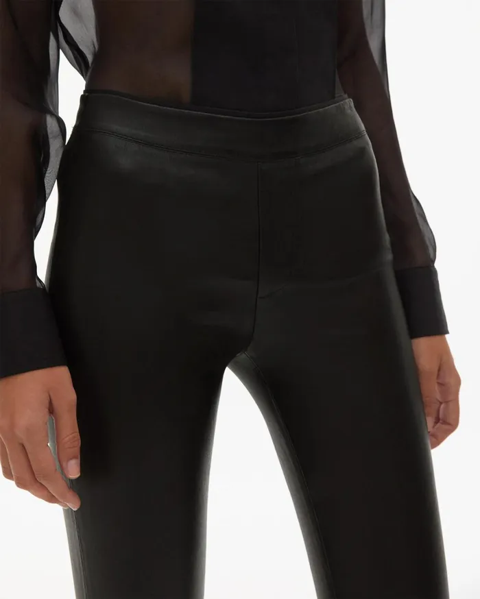 Women Leather Legging Black Helmut Lang Pants