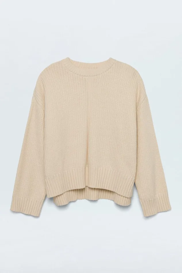 Women Leigh Sweater 8211 Ivory Pistola Denim Sweaters and Knits