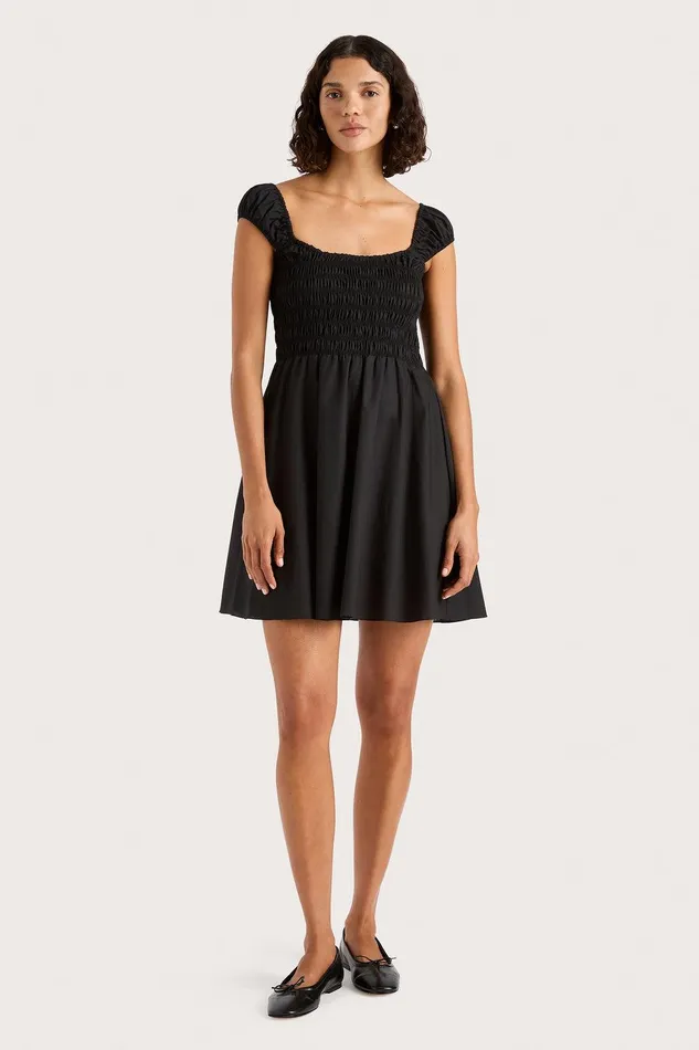 Women Lene Mini Dress Black Faithfull The Brand Mini Dresses