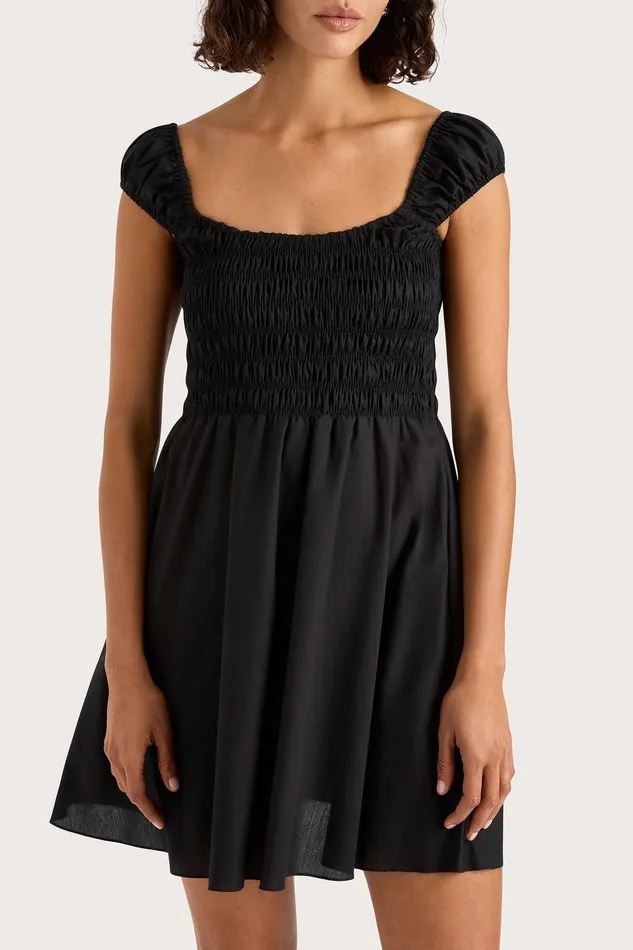 Women Lene Mini Dress Black Faithfull The Brand Mini Dresses Women Lene Mini Dress Black Faithfull The Brand Mini Dresses