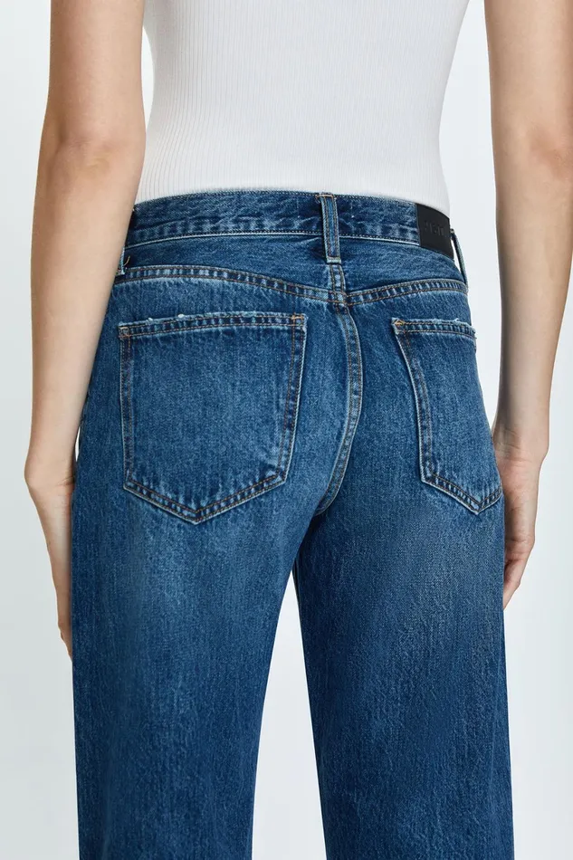 Women Lexi Mid Rise Bowed Straight Jean 8211 Artisan Pistola Denim Denim