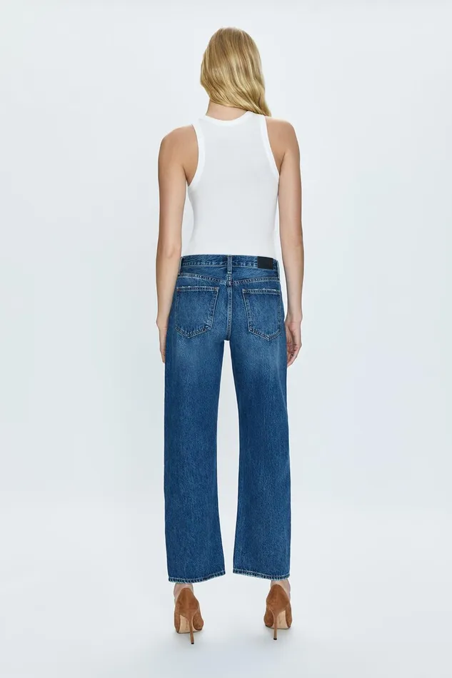 Women Lexi Mid Rise Bowed Straight Jean 8211 Artisan Pistola Denim Denim