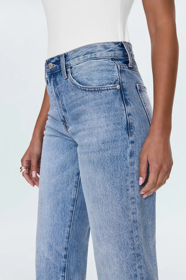Women Lexi Mid Rise Bowed Straight Jean 8211 Bowie Pistola Denim Denim