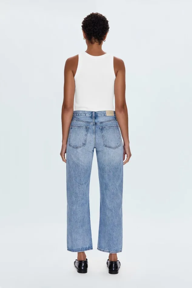 Women Lexi Mid Rise Bowed Straight Jean 8211 Bowie Pistola Denim Denim