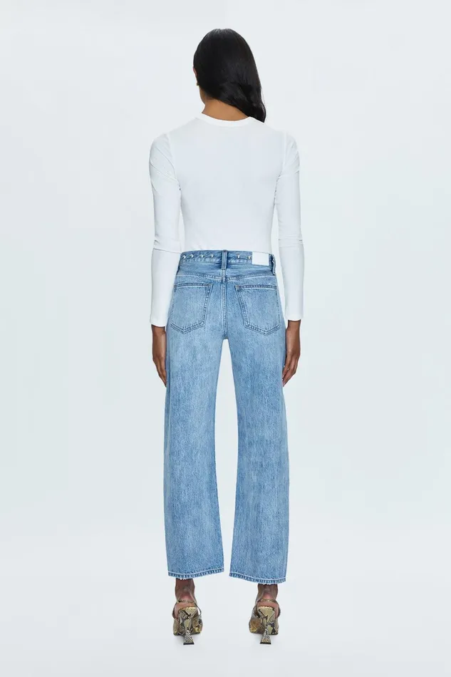 Women Lexi Mid Rise Bowed Straight Jean 8211 Satellite Pistola Denim Denim
