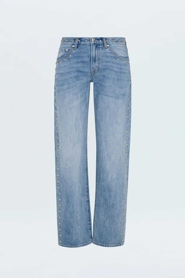Women Lexi Mid Rise Bowed Straight Jean 8211 Satellite Pistola Denim Denim