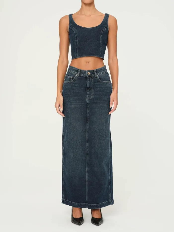 Women Lexie High Rise Denim Skirt Maxi DL1961 Shorts Skirts