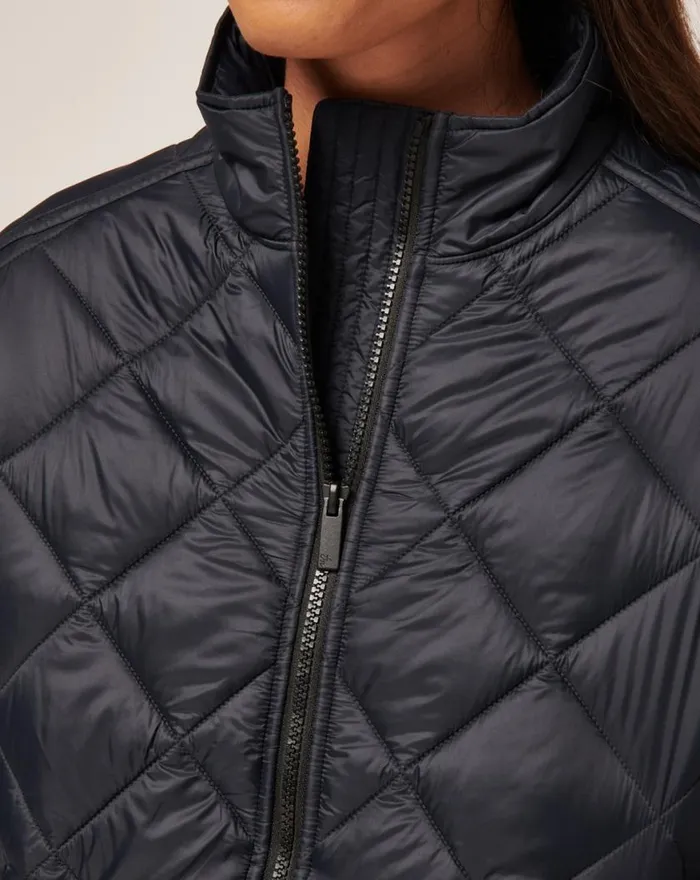 Women LIGHTS AT NIGHT QUILTED JACKET Obsidian TravisMathew Jackets