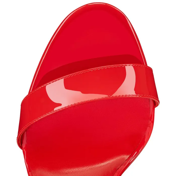 Women Lipgloss Queen 100 Mm Sandals 8211 Patent Leather 8211 Ole Red Christian Louboutin Sandals and Slides
