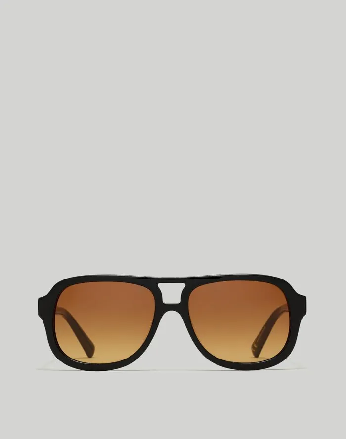 Women Logaan Aviator Sunglasses True Black Madewell Sunglasses