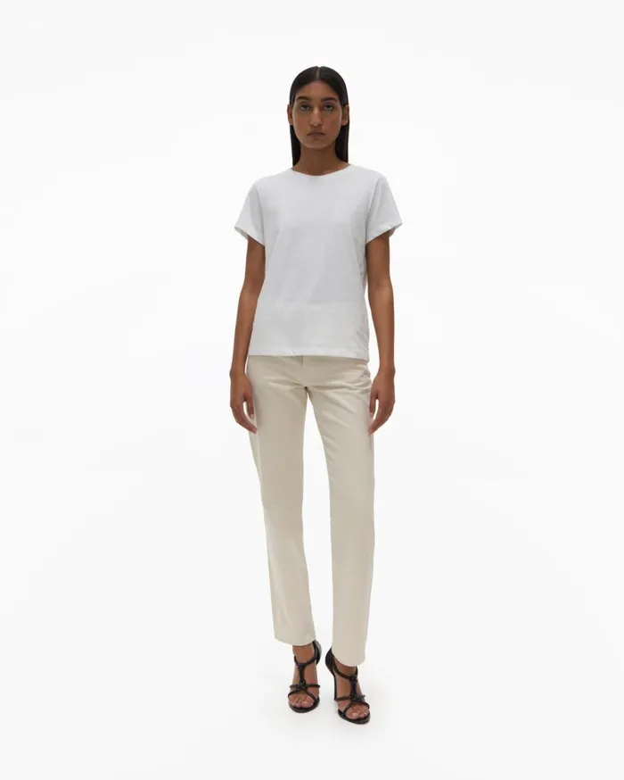 Women Logo Baby Tee White Helmut Lang TShirts and Sweatshirts