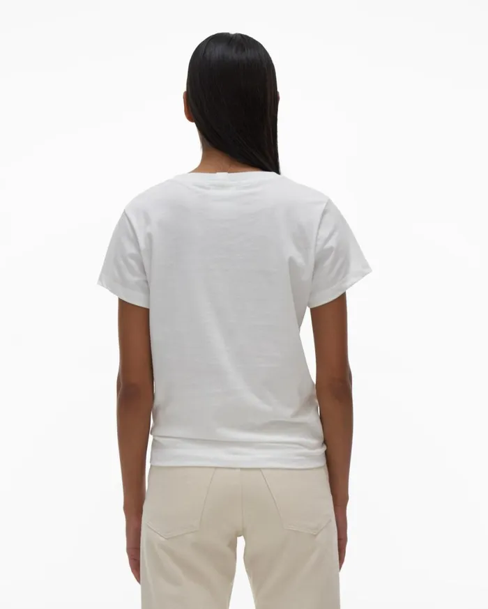 Women Logo Baby Tee White Helmut Lang TShirts and Sweatshirts