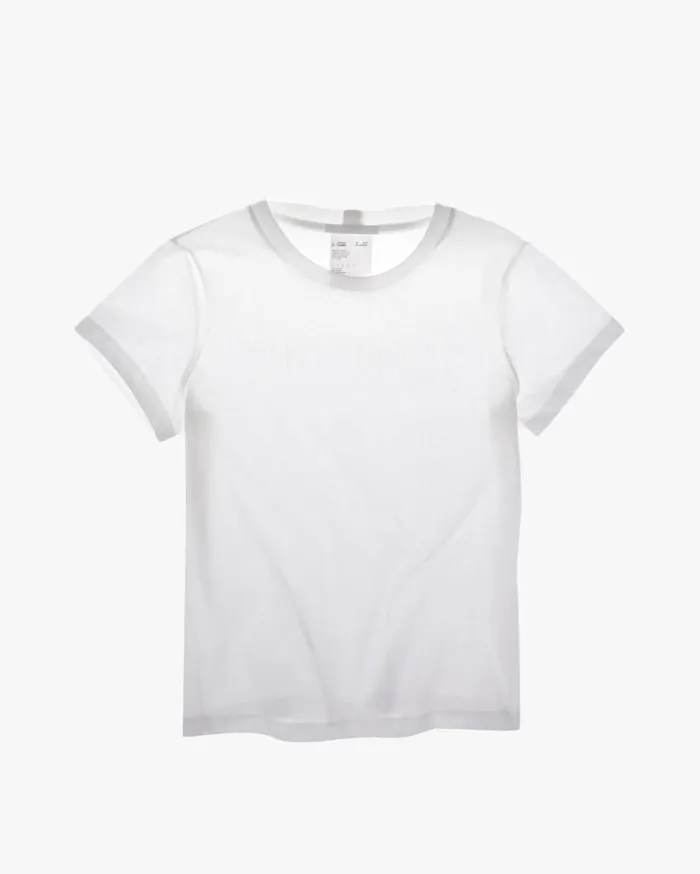 Women Logo Baby Tee White Helmut Lang TShirts and Sweatshirts