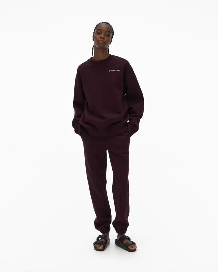 Women Logo Sweatshirt Crimson Night Helmut Lang TShirts and Sweatshirts