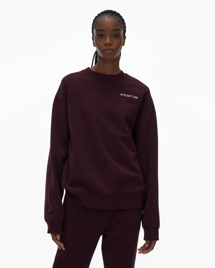 Women Logo Sweatshirt Crimson Night Helmut Lang TShirts and Sweatshirts