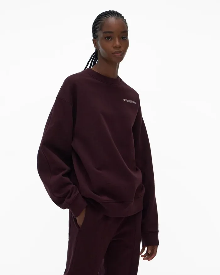 Women Logo Sweatshirt Crimson Night Helmut Lang TShirts and Sweatshirts