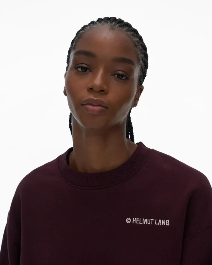 Women Logo Sweatshirt Crimson Night Helmut Lang TShirts and Sweatshirts