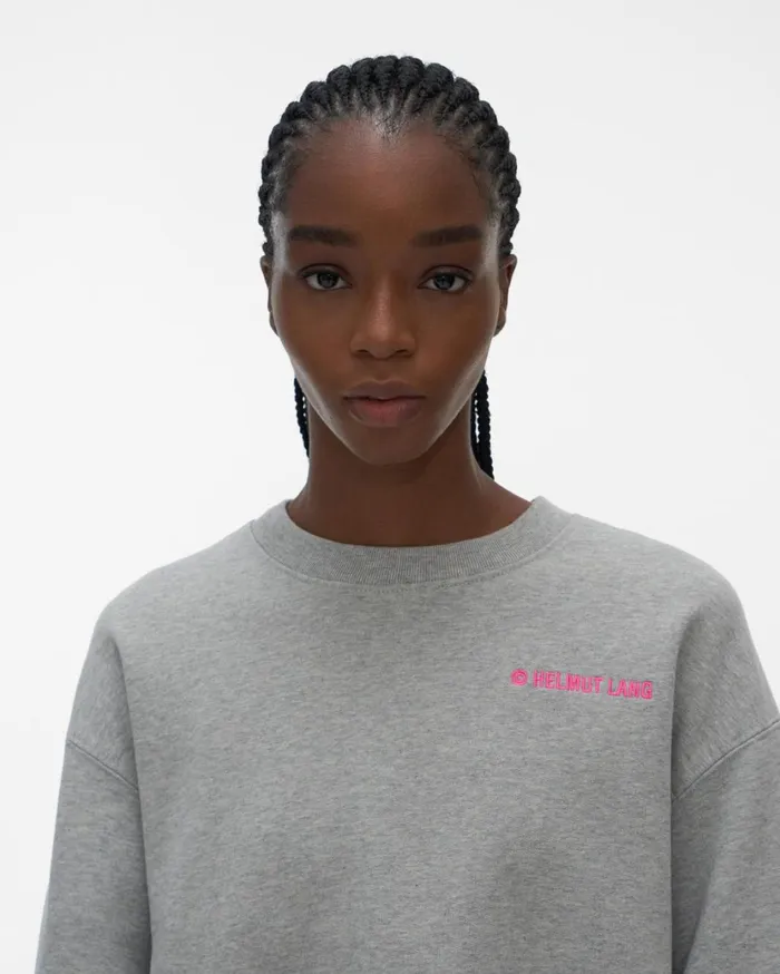 Women Logo Sweatshirt Vapor Heather Helmut Lang TShirts and Sweatshirts