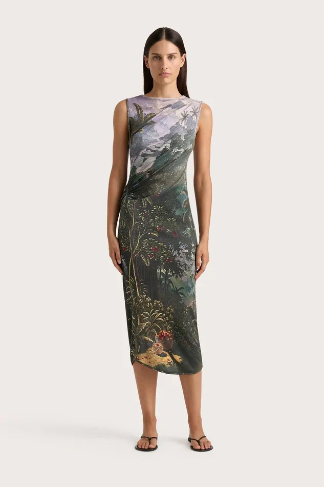 Women Loire Dress Balinese Landscape Faithfull The Brand Dresses