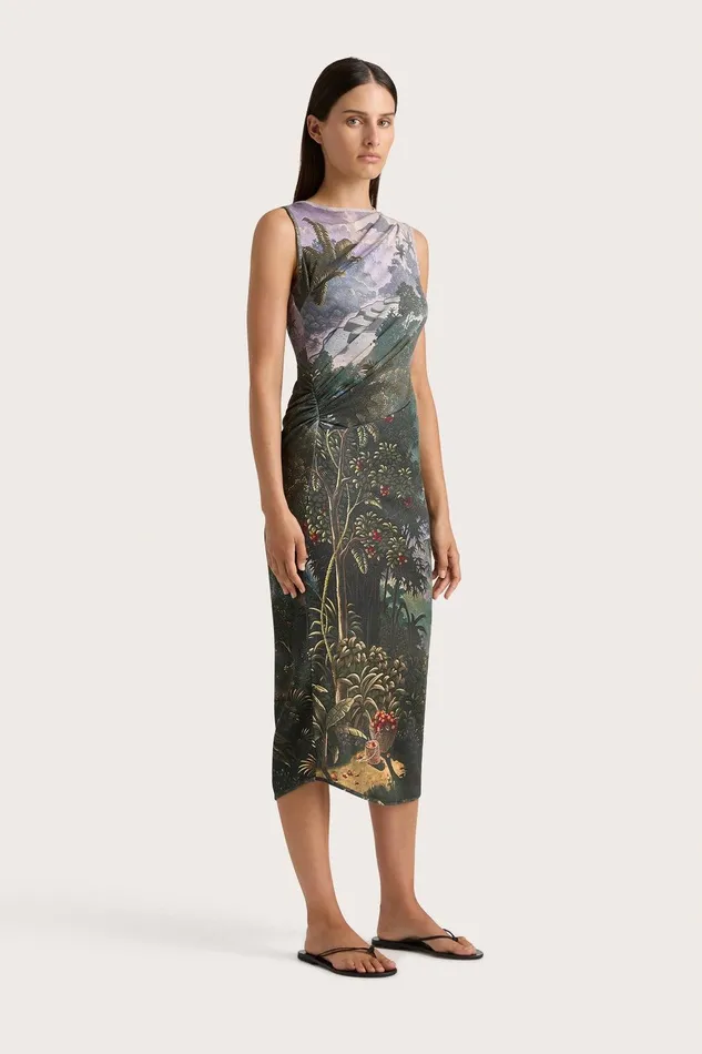 Women Loire Dress Balinese Landscape Faithfull The Brand Dresses Women Loire Dress Balinese Landscape Faithfull The Brand Dresses