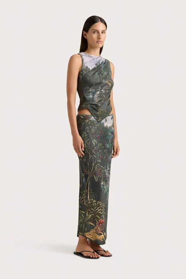 Women Loire Top Balinese Landscape Faithfull The Brand Tops Women Loire Top Balinese Landscape Faithfull The Brand Tops