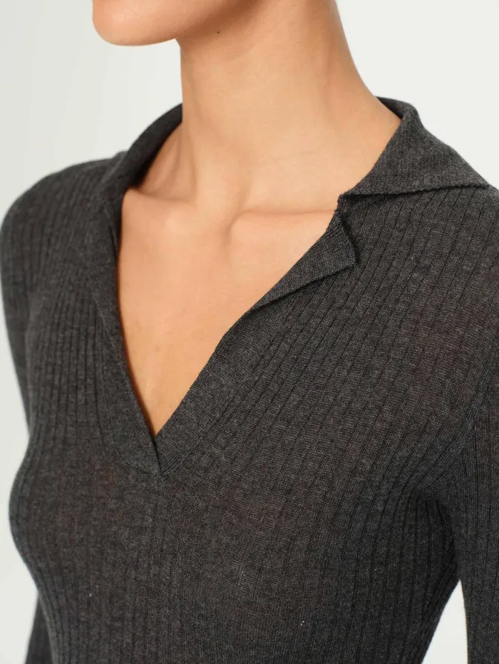Women Long Sleeve Polo DL1961 Sweaters Knits