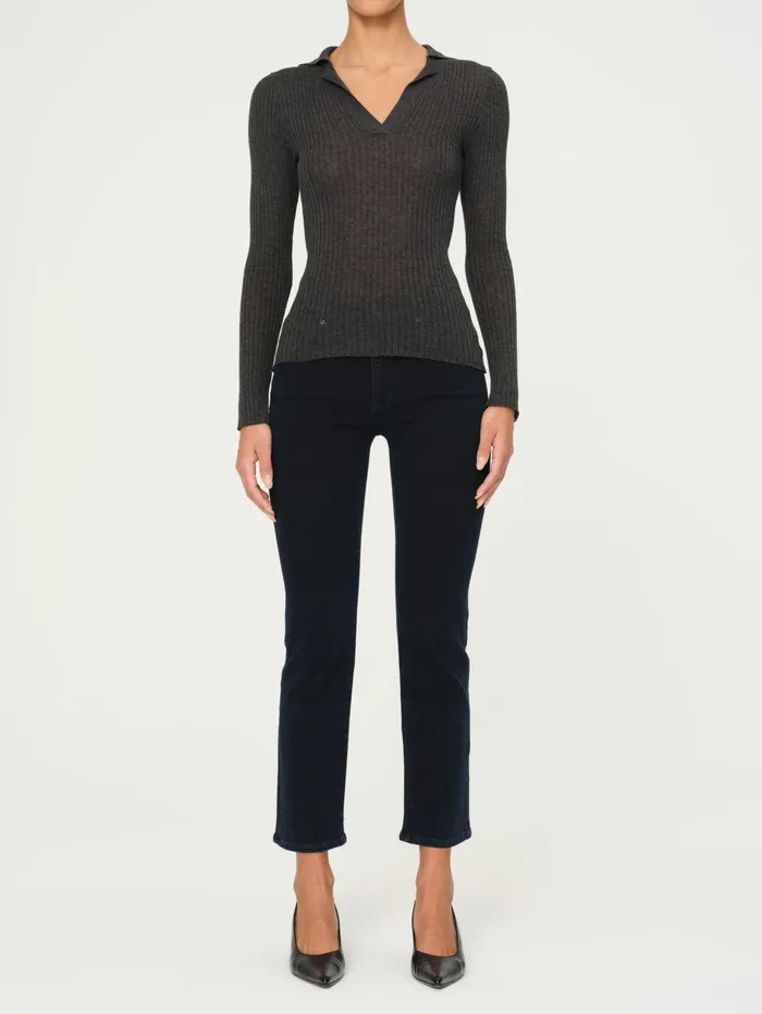 Women Long Sleeve Polo DL1961 Sweaters Knits