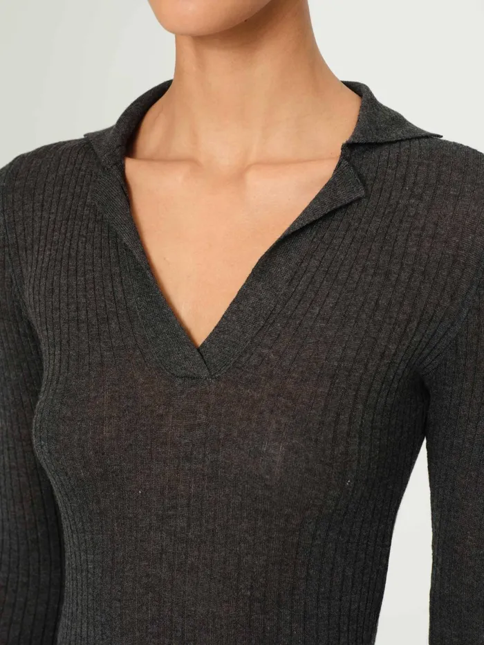 Women Long Sleeve Polo DL1961 Sweaters Knits