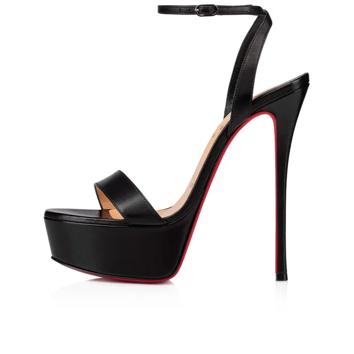 Women Loubi Queen Alta 150 Mm Sandals 8211 Nappa Leather 8211 Black Black Christian Louboutin Platforms