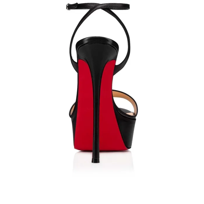 Women Loubi Queen Alta 150 Mm Sandals 8211 Nappa Leather 8211 Black Black Christian Louboutin Platforms