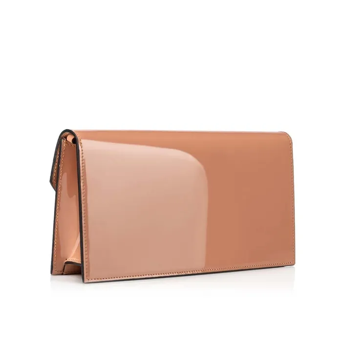 Women Loubi54 Clutch 8211 Patent Calf And Metal 8211 Nude Nude Christian Louboutin Mini Bags