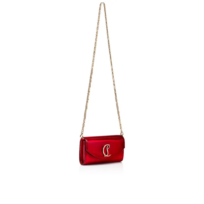 Women Loubi54 Wallet On Chain 8211 Patent Calf Psychic 8211 Loubi Red Christian Louboutin Shoulder Bags