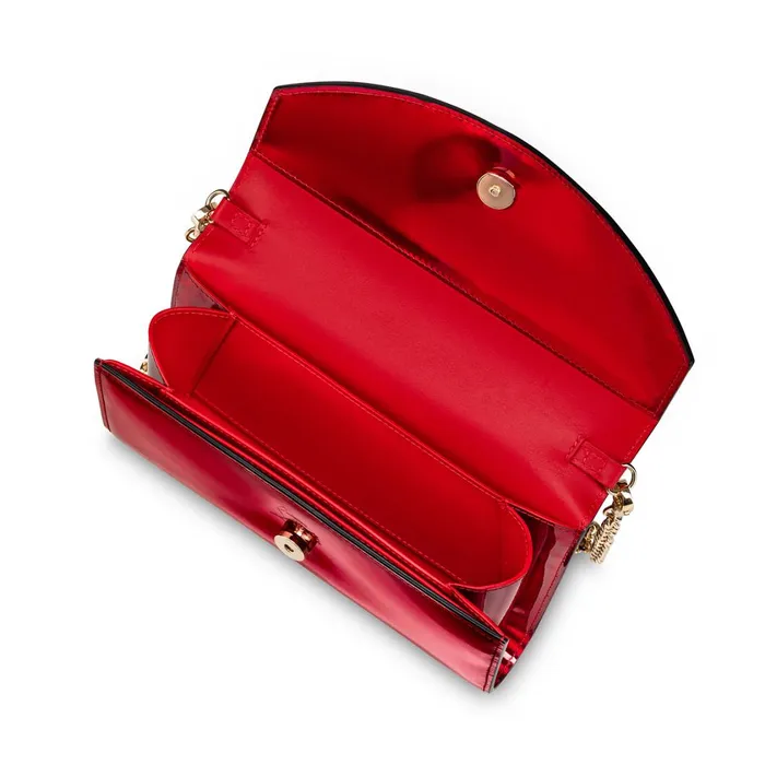 Women Loubi54 Wallet On Chain 8211 Patent Calf Psychic 8211 Loubi Red Christian Louboutin Shoulder Bags